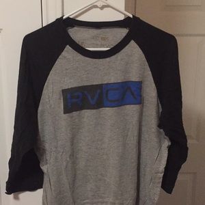 Gray mid sleeve length RVCA shirt